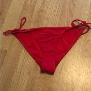 Red tie cheeky bikini bottoms